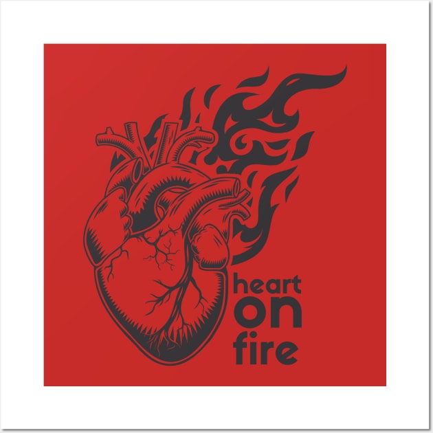 heart on fire Wall Art by baha2010